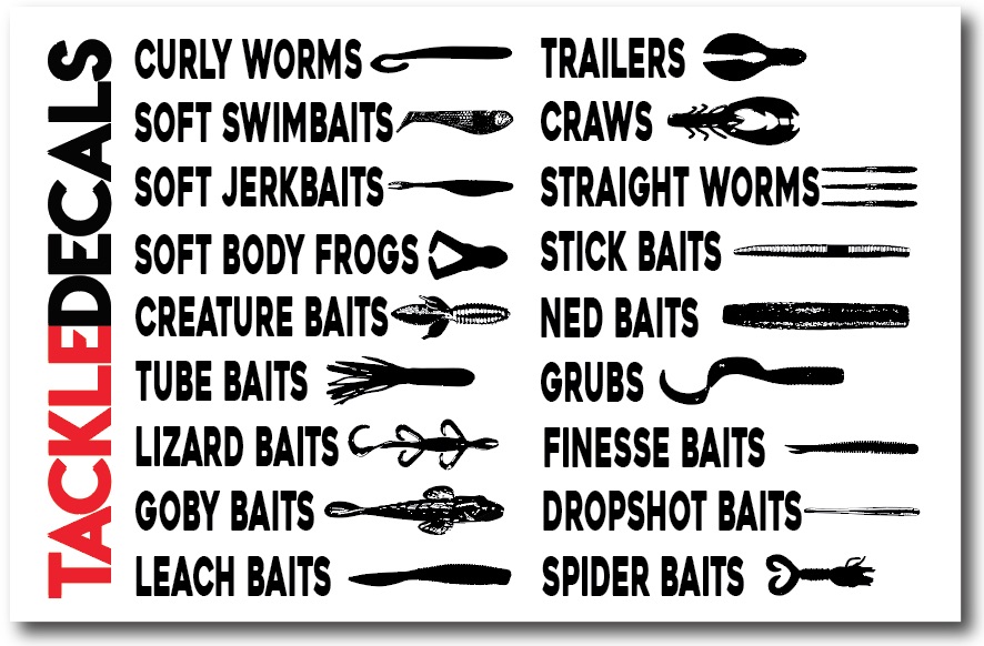 Tackle box labels by Tackle Decals 72 pack - Bass Fishing Edition - Tackle  Decals